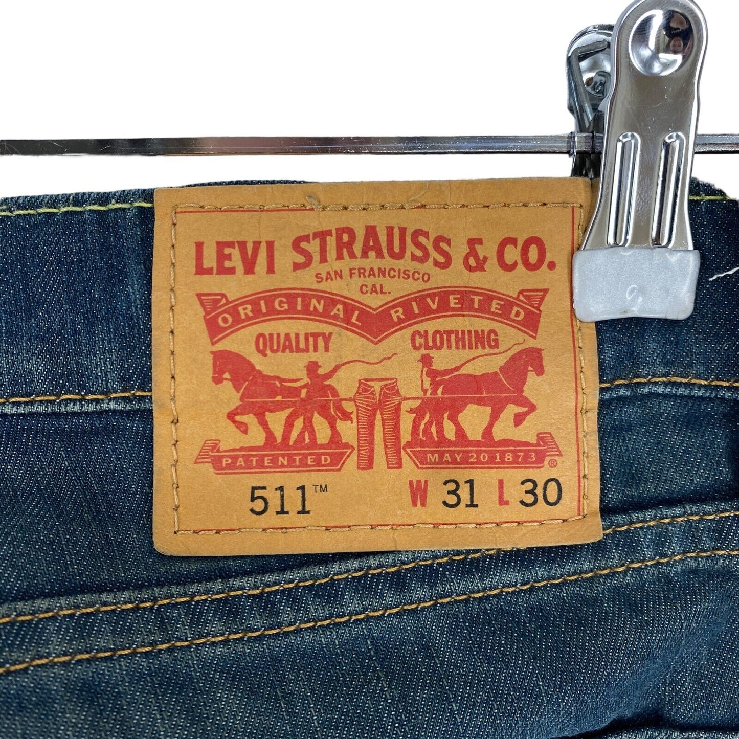 Levi's 511 Dunkelblaue Stretch-Jeans in Slim Fit, W31 L30