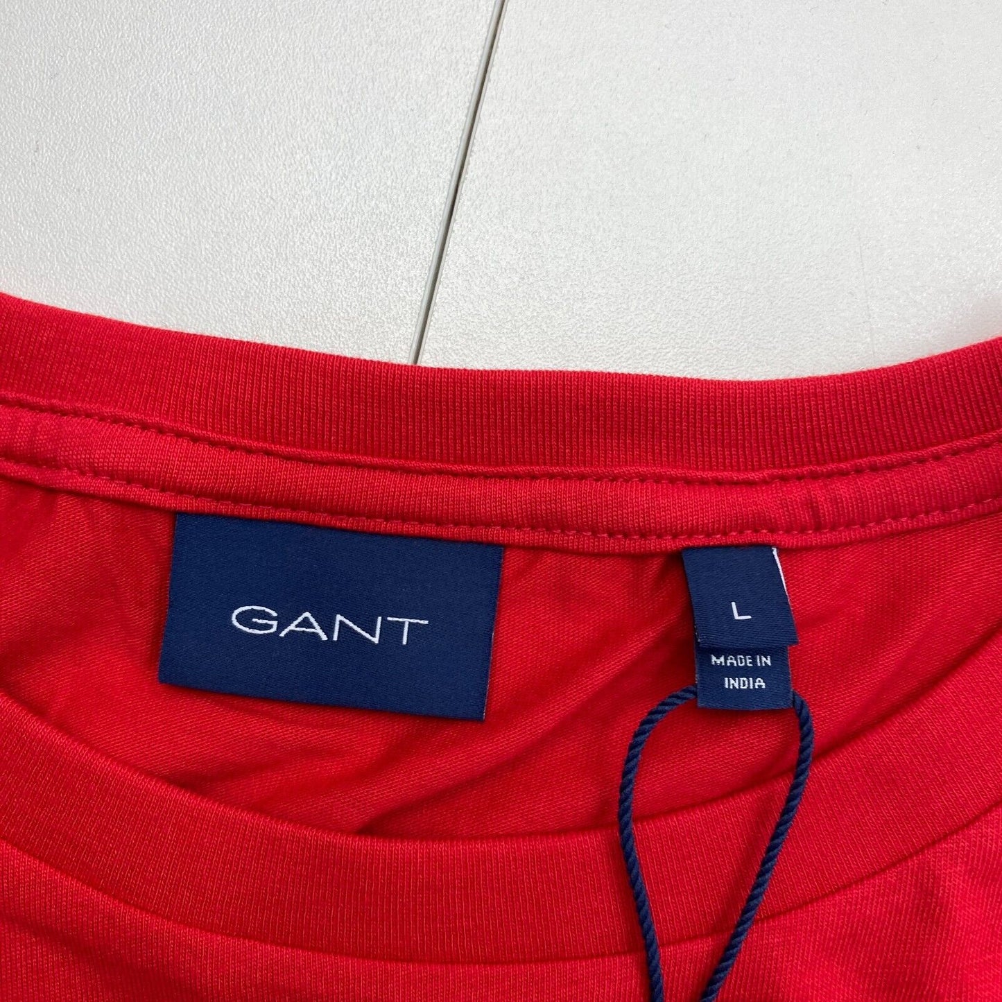 GANT Men Red Original Crew Neck Short Sleeves T-Shirt Size L