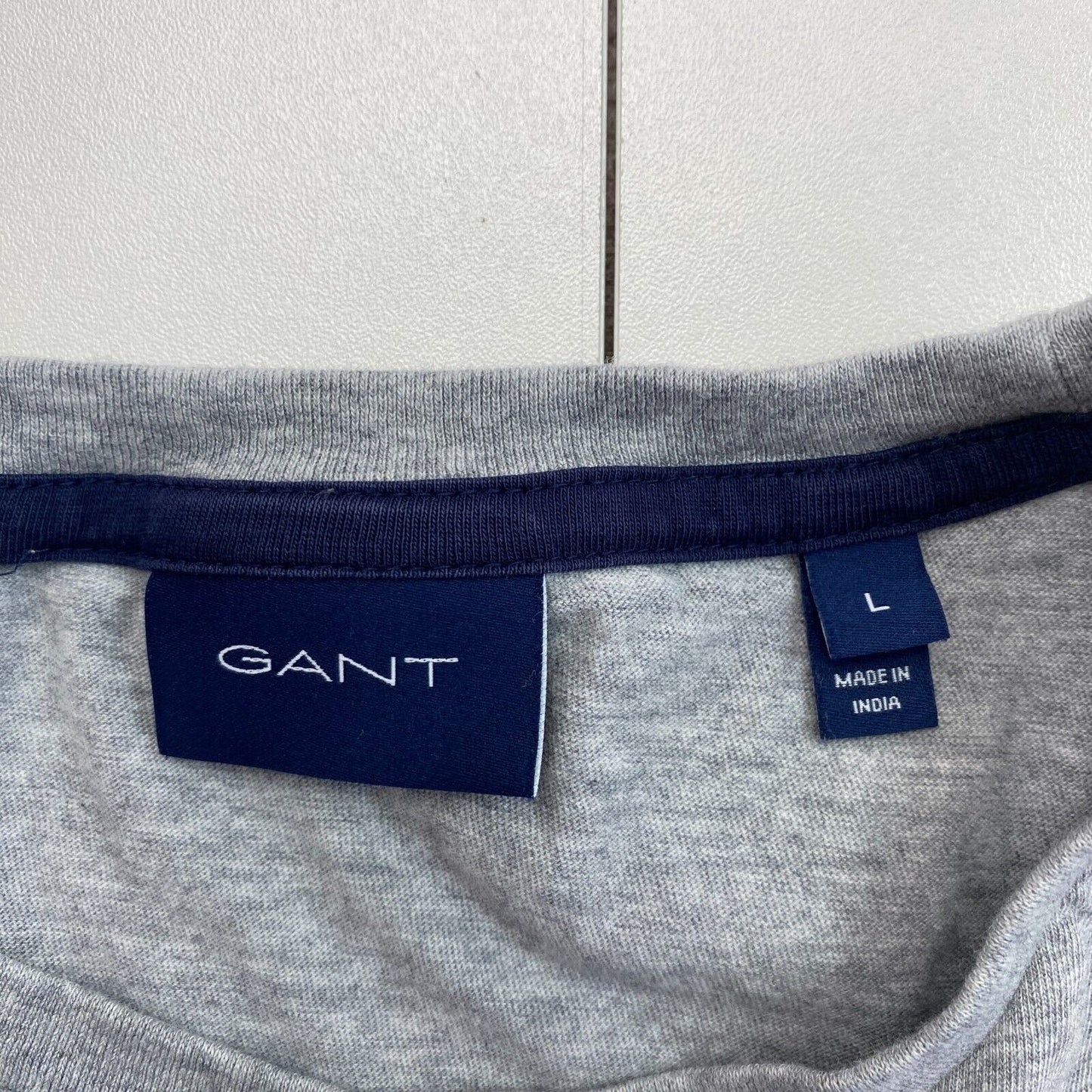 GANT Men Grey Archive Shield Crew Neck Short Sleeves T Shirt Size L