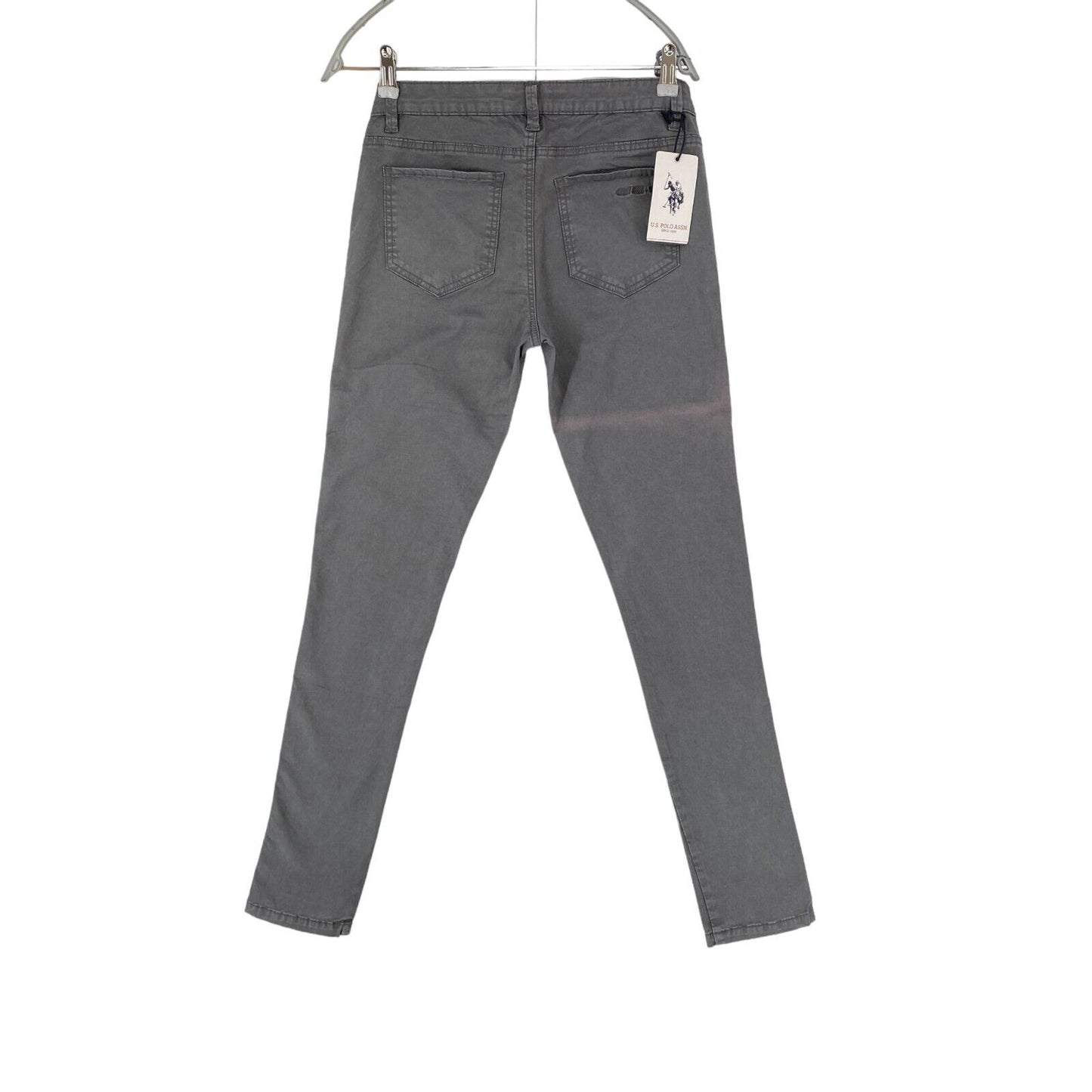 U.S. POLO ASSN Women Grey Skinny Fit Jeggings Trousers W27 L34