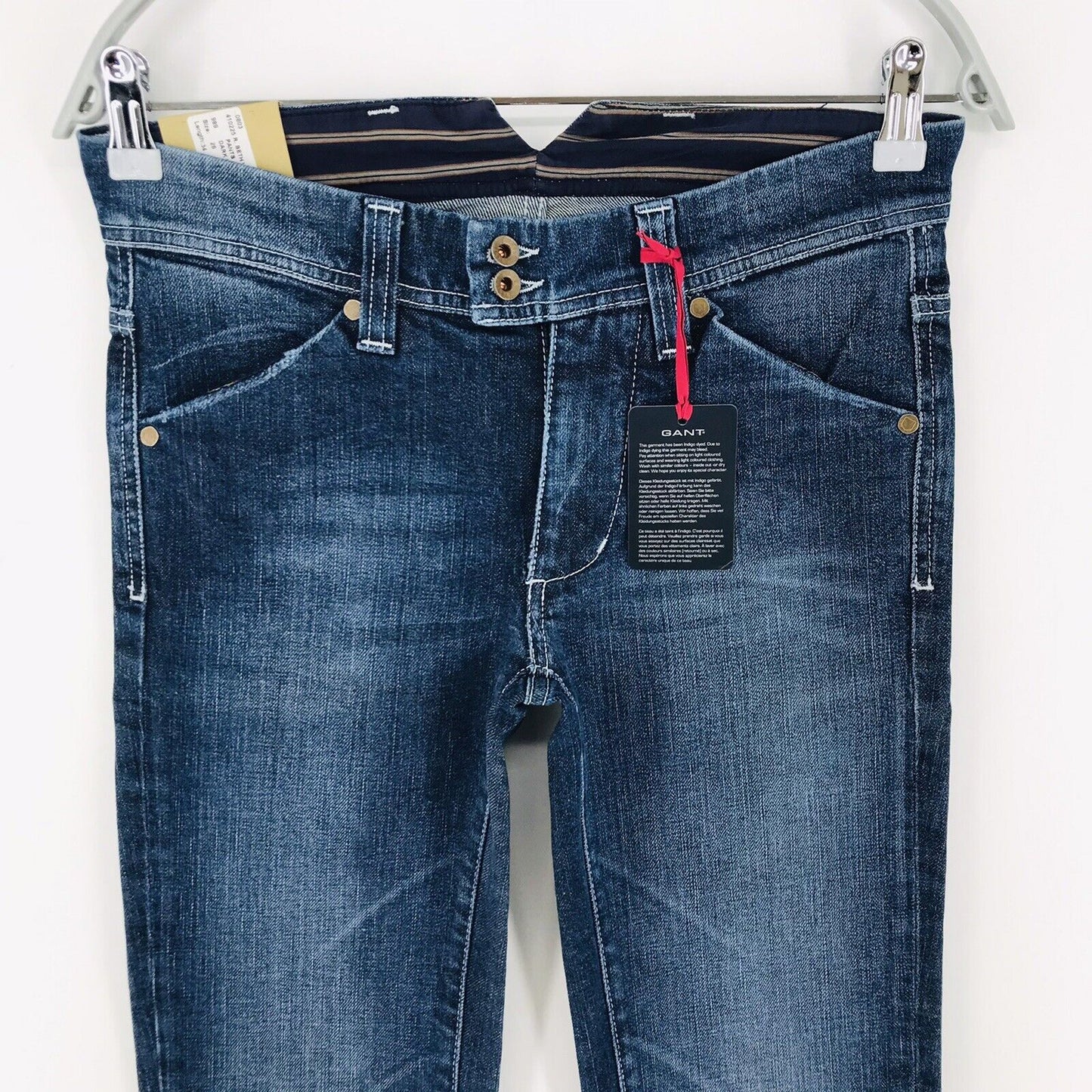 Prix ​​conseillé 189 € GANT BETH Femme Bleu Taille Basse Regular Straight Fit Jeans W26 L34