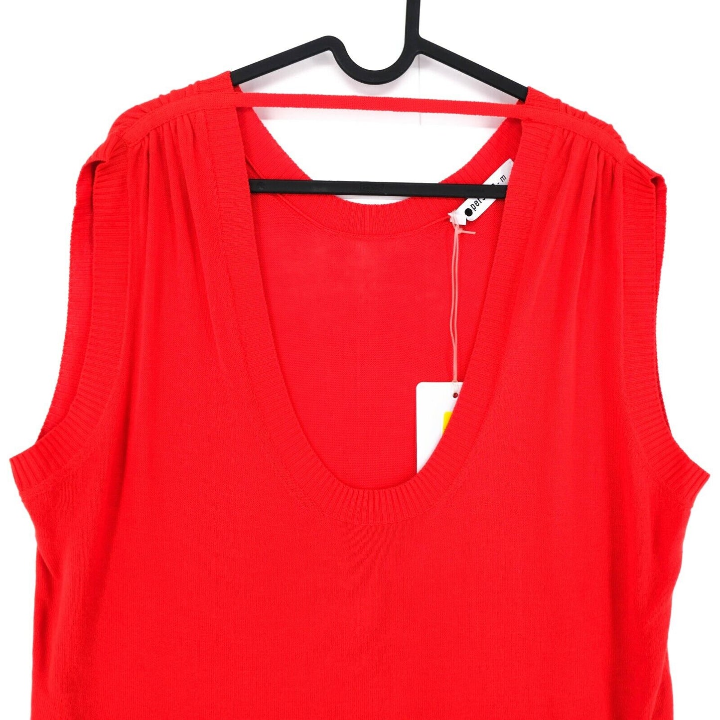 Persona Red Sleeveless Scoop Neck T Shirt Top Size M