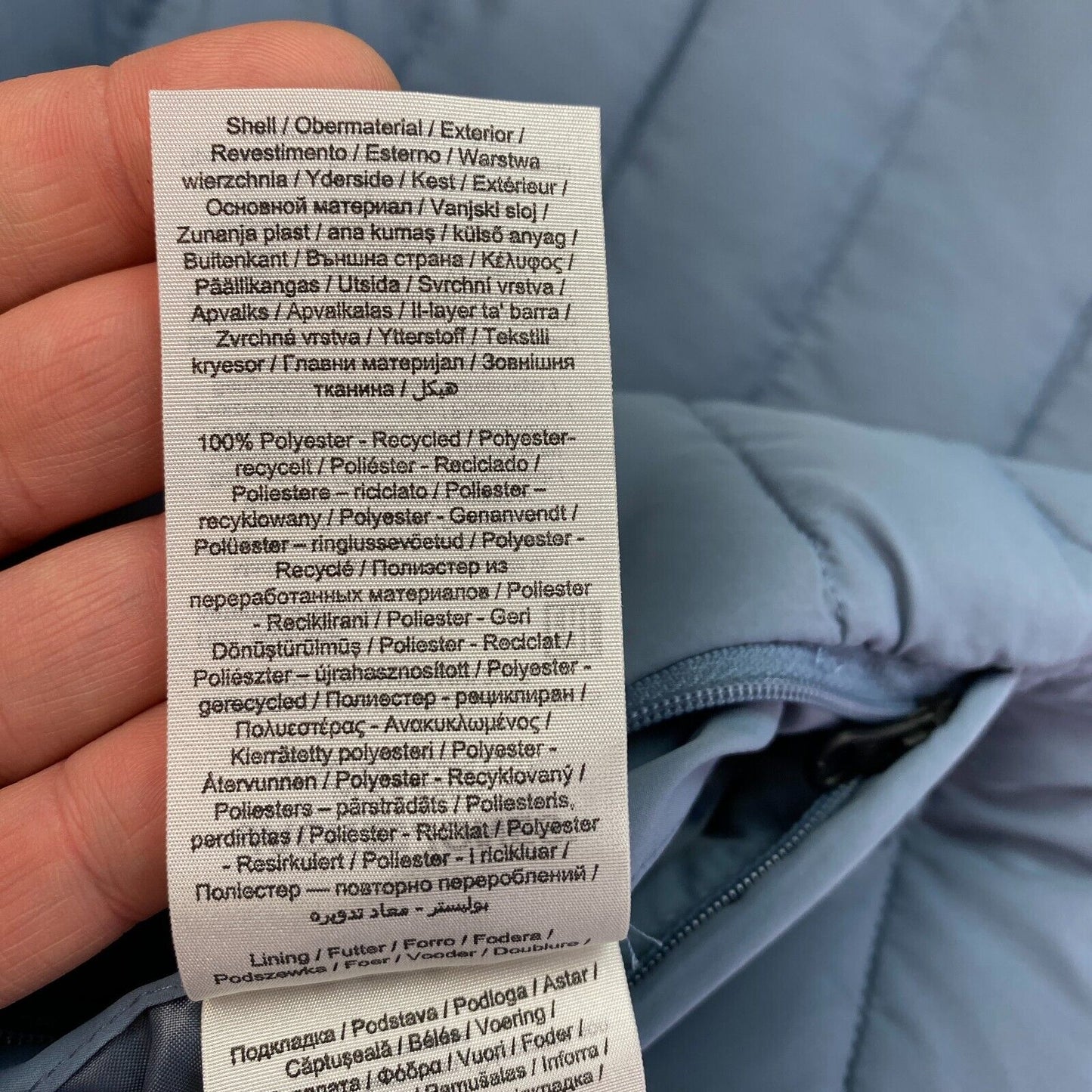 JACK&amp;JONES Herren Steppmantel, recycelter Pufferkragen, blau, Größe M