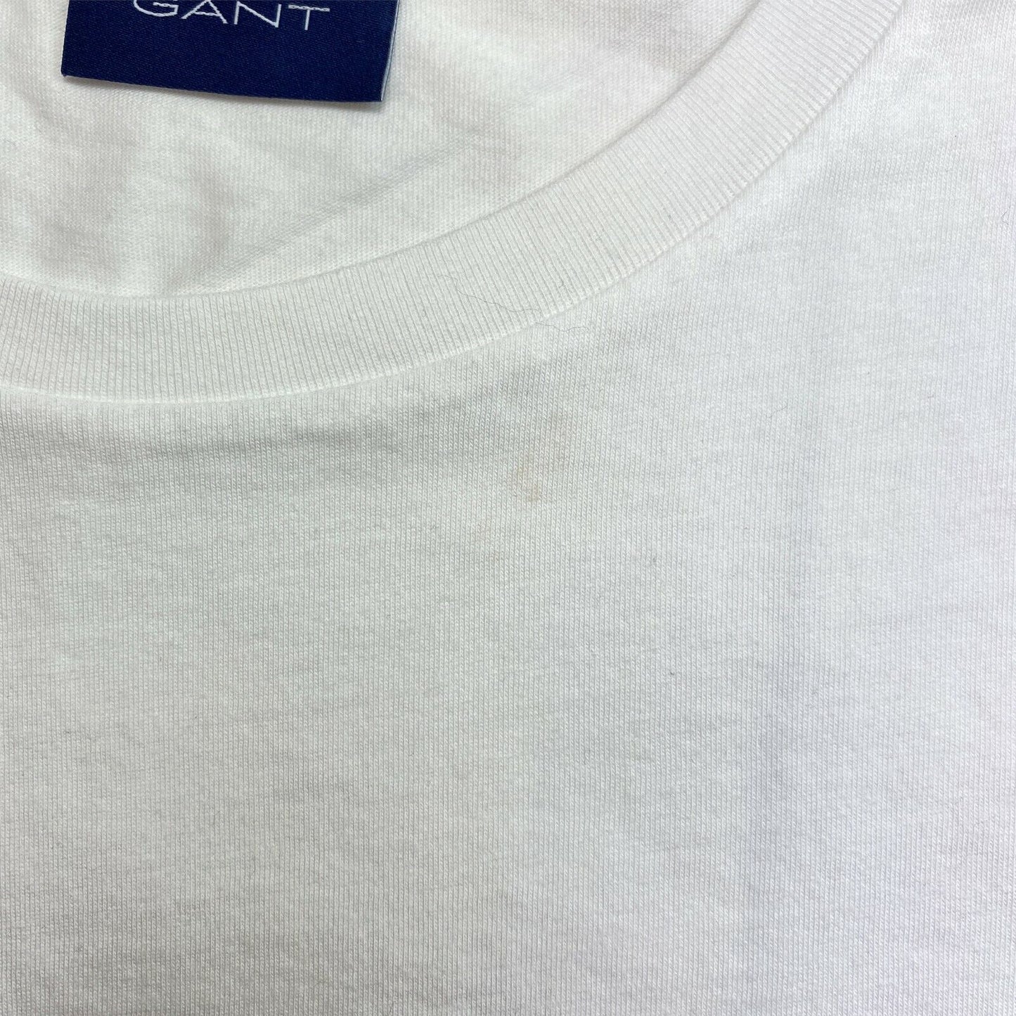 GANT White Original Slim Crew Neck T Shirt Top Size M