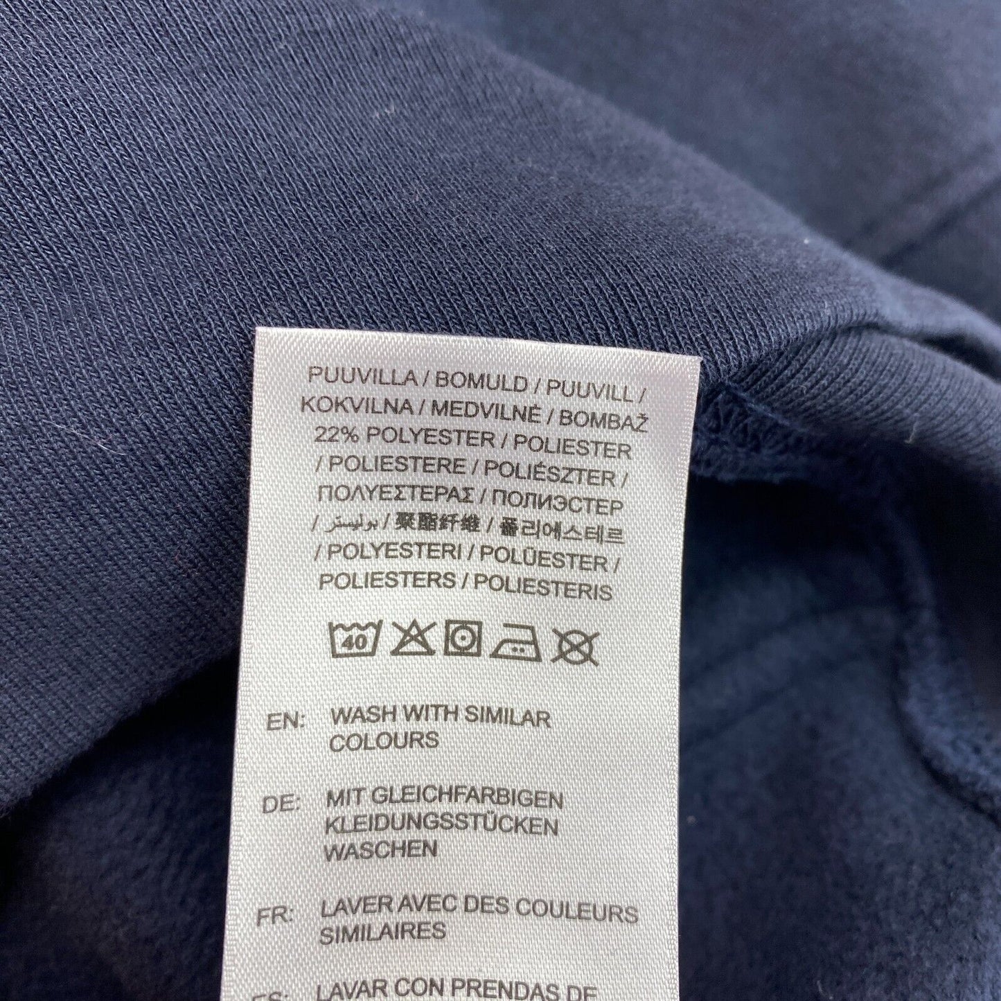 GANT Bleu marine Tonal Logo Sweat à capuche Pull Taille XS