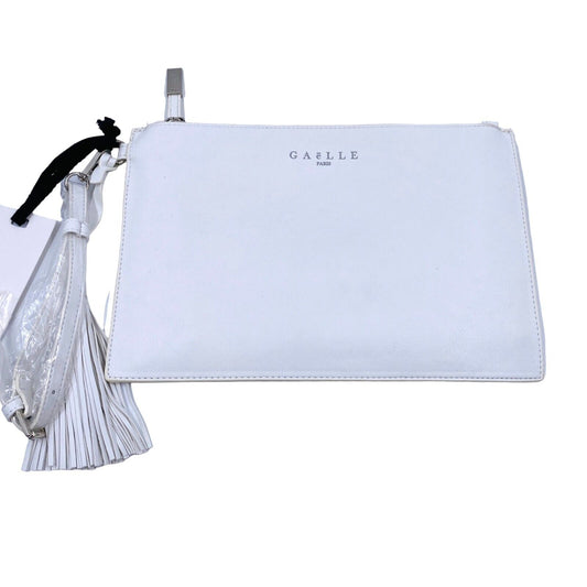 GAeLLE PARIS Pochette portefeuille en cuir écologique blanc