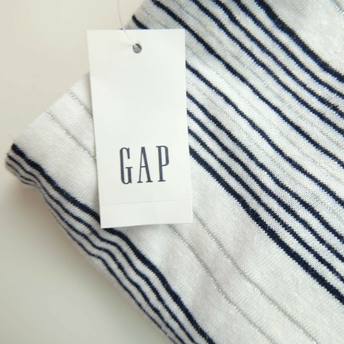 GAP Weiß gestreifte V-Ausschnitt Bluse T-Shirt Größe 2XS L