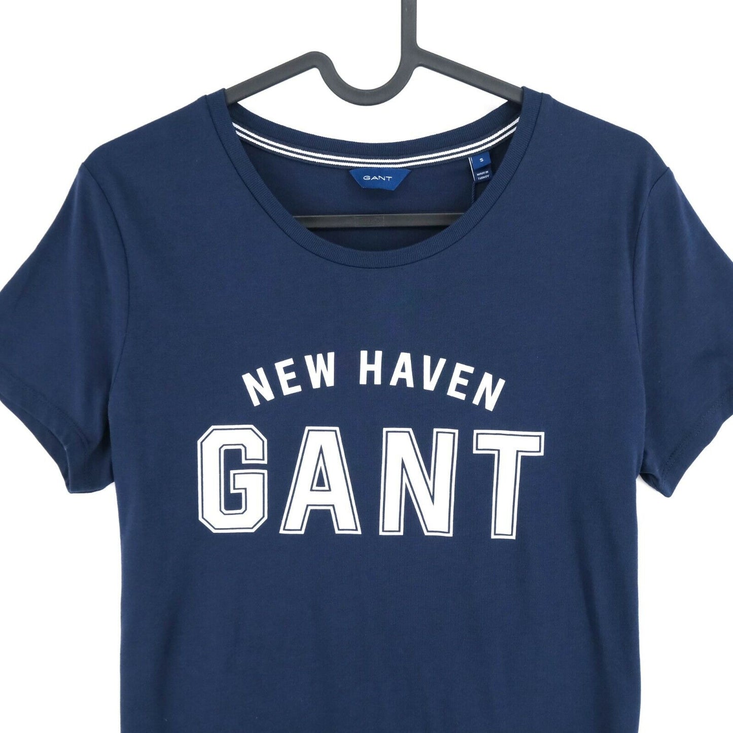 GANT T-Shirt mit großem Logo und Rundhalsausschnitt, Marineblau, Größe S