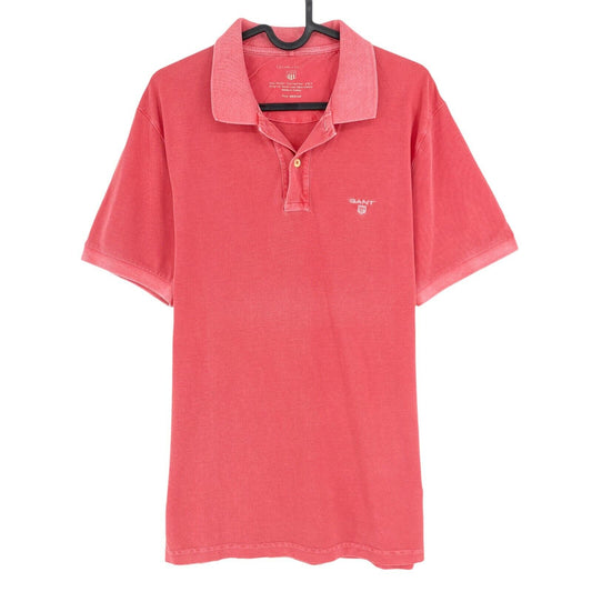 GANT Pink Sun Bleached Pique Rugger Polo T Shirt Size M