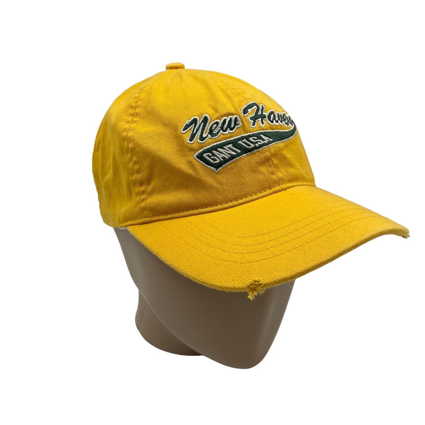 GANT Mens Yellow FLEXFIT Cotton New Haven Baseball Cap Hat Size M Made In Korea