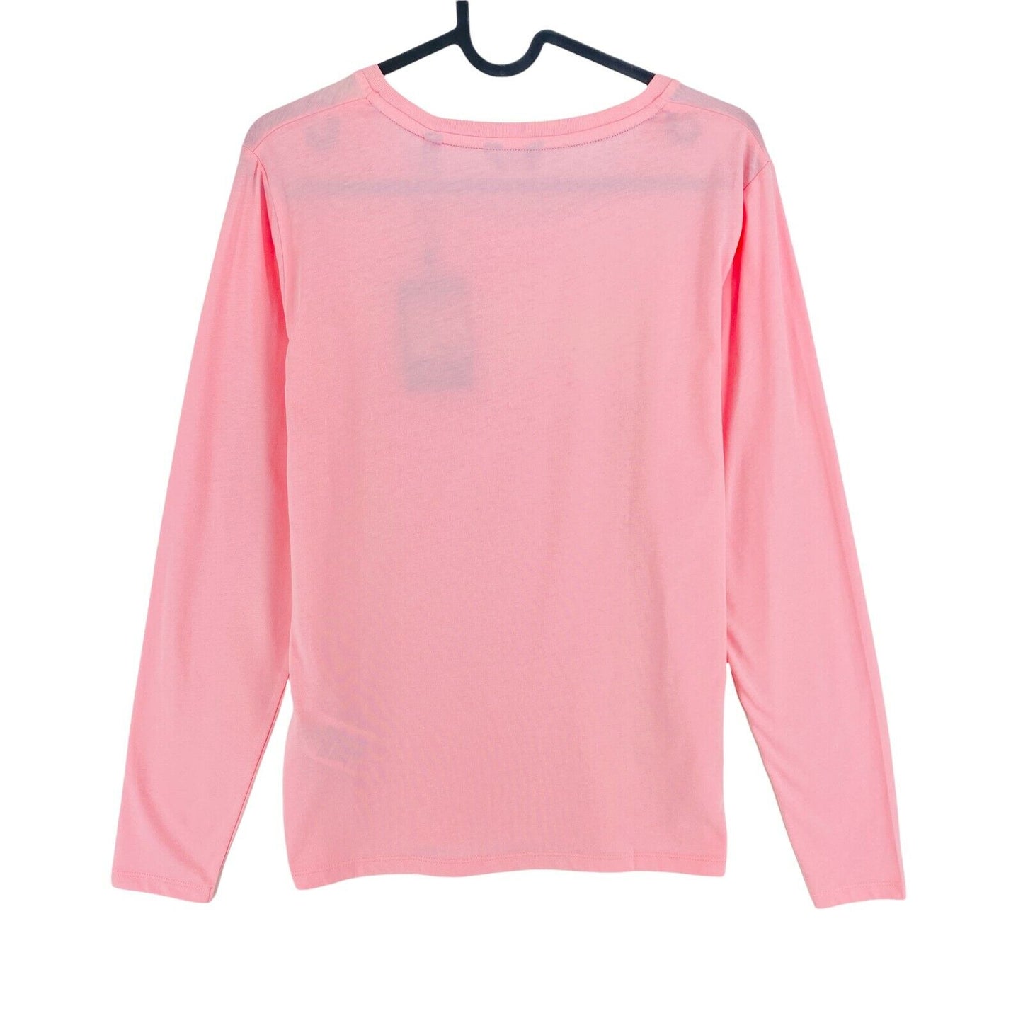 GANT Pink Big Logo Crew Neck Long Sleeves T Shirt Size S L