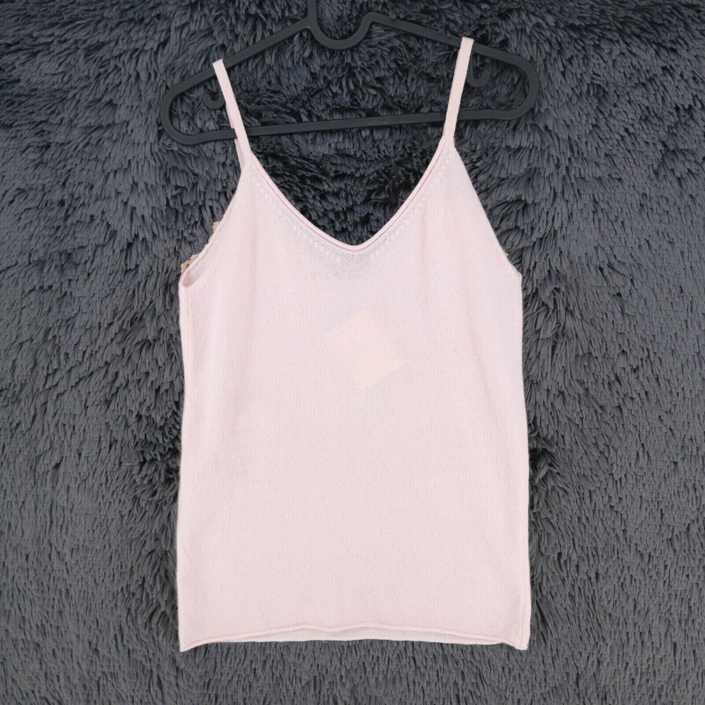 LANEROSSI Tanktop mit V-Ausschnitt, 100 % Kaschmir, Rosa, Größe 1–S