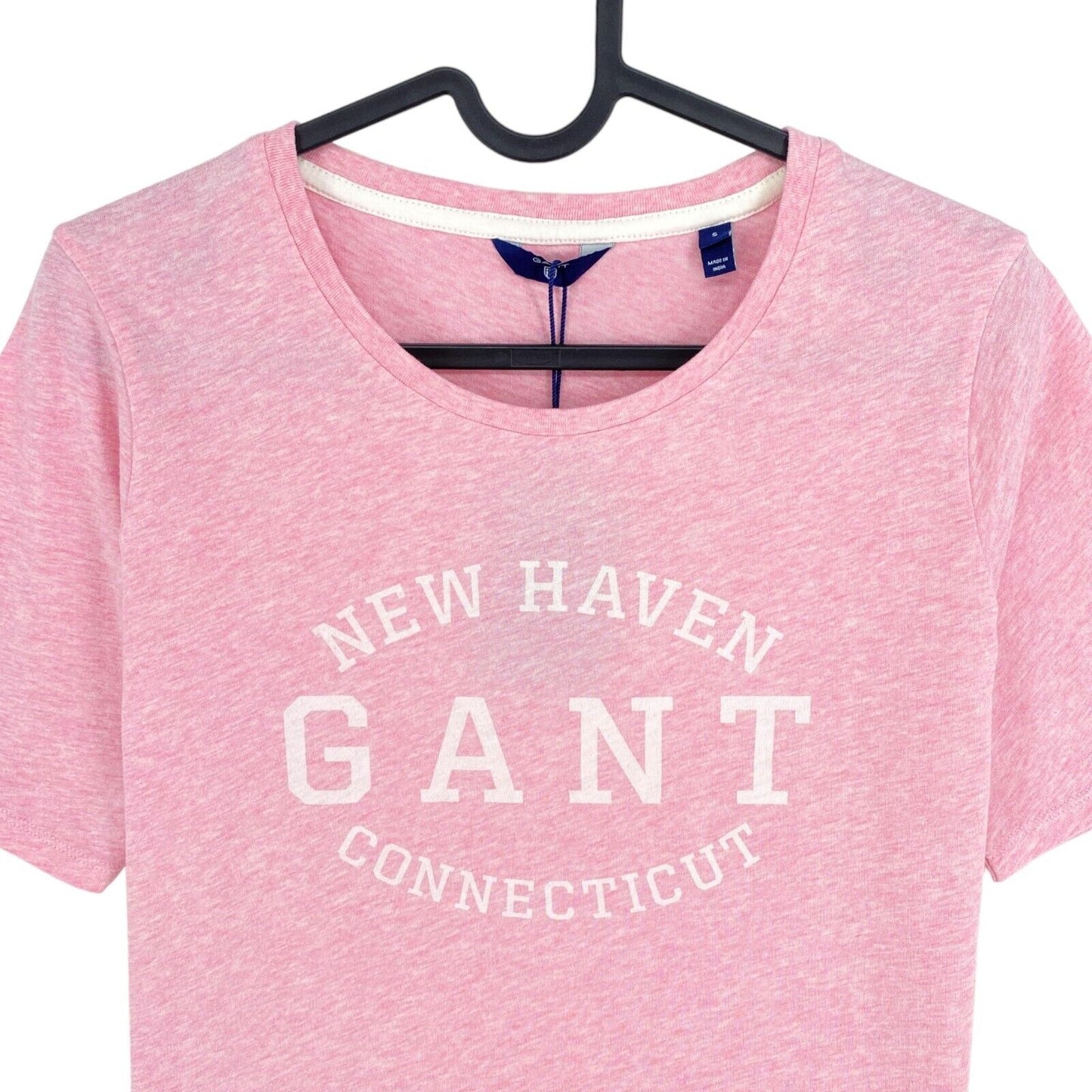 GANT Pink Seasonal Logo Crew Neck T Shirt Size S