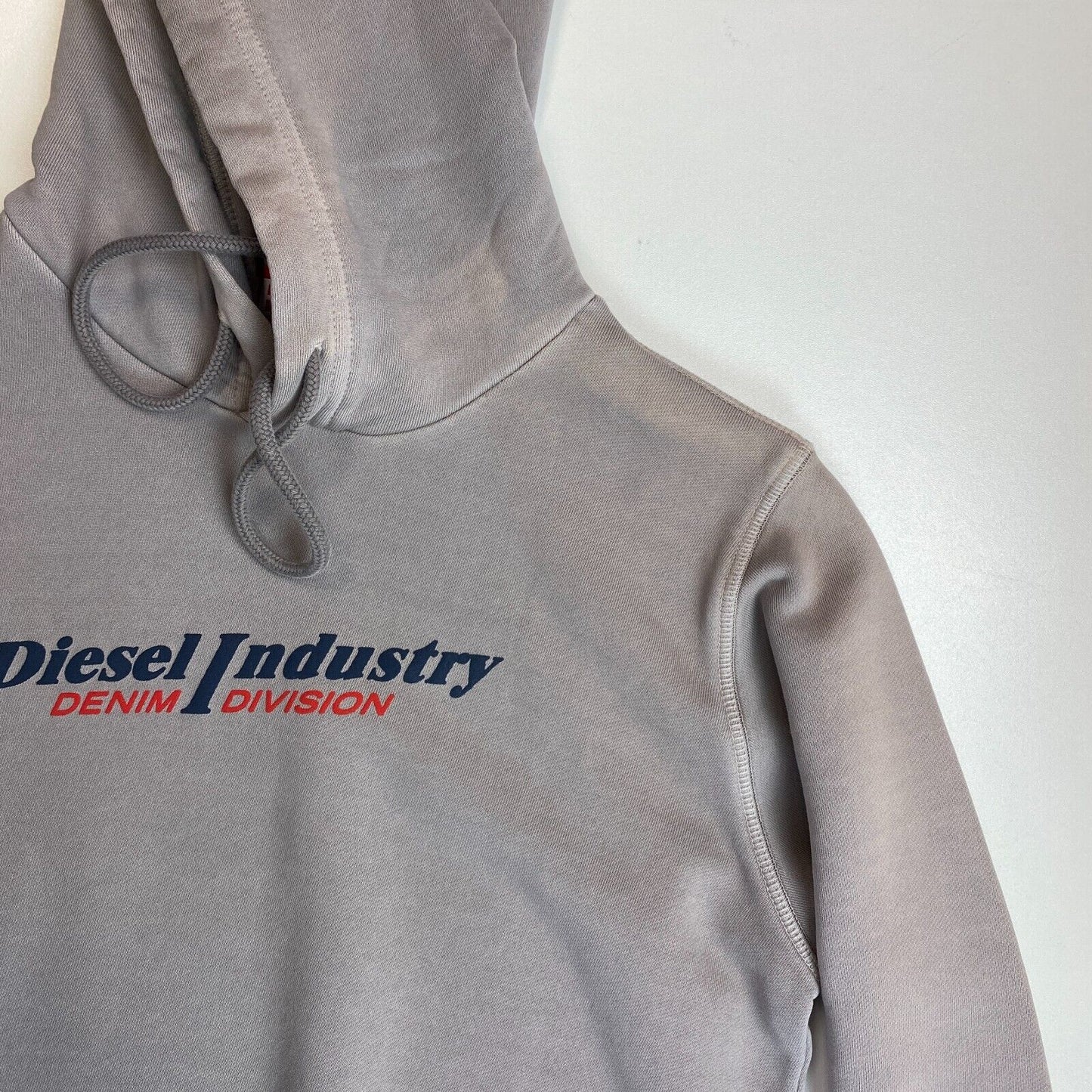 DIESEL Grey IND Logo Hoodie Sweater Jumper Size XS