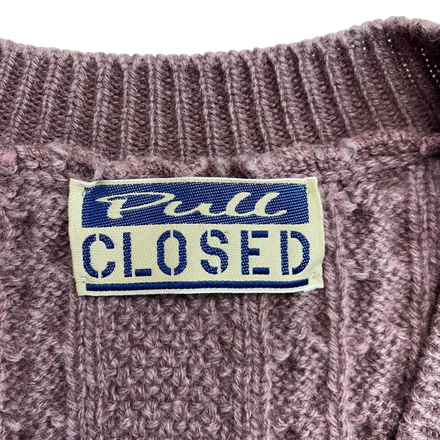 Cosby Vintage Retro 90s Pull Closed Dark Pink Sweater Pullover Size L