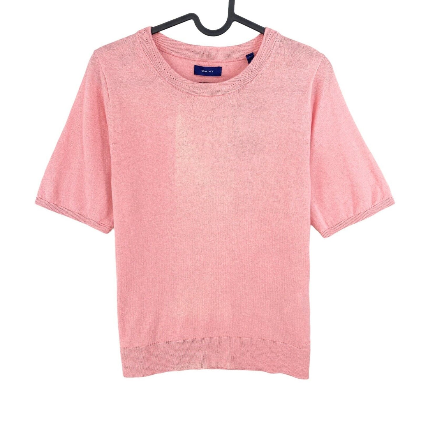 GANT Pink Cotton Cashmere Fine Knit Crew Neck Top Size XS