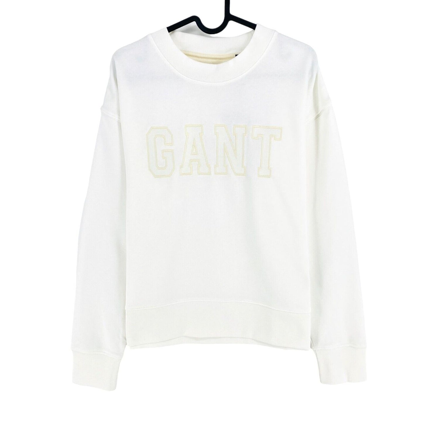 GANT White Logo Crew Neck Sweater Jumper Size M