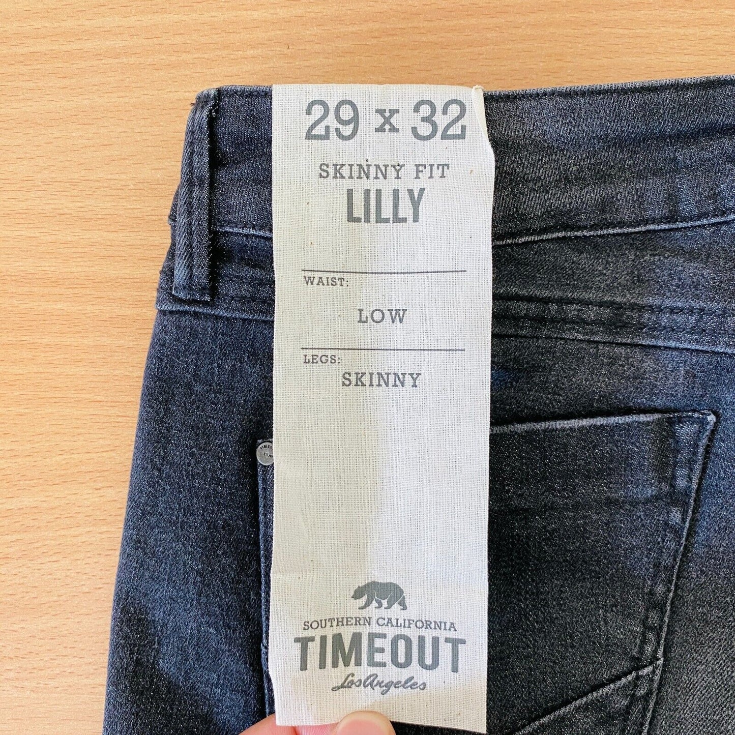 TIMEOUT LILLY Women Dark Grey Low Waist Skinny Fit Jeans W29 L32