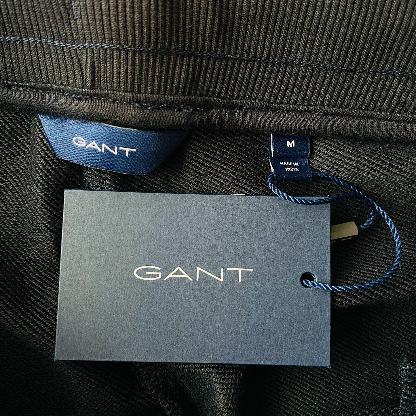 GANT Women Dark Blue Regular Fit Cuffed Sweatpants Trousers Size M