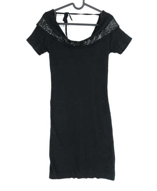 COMPAGNIA ITALIANA Black Round Neck A Line Dress Size S