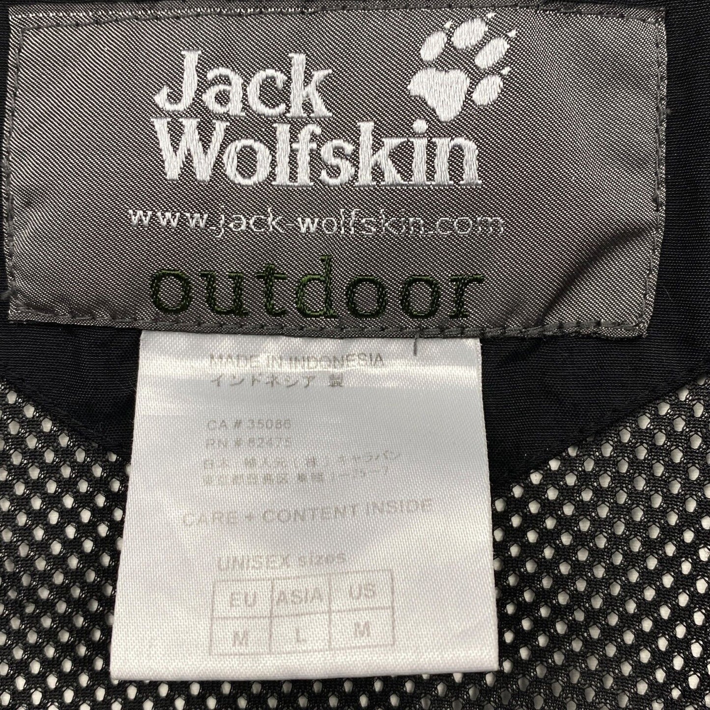 Jack Wolfskin Texapore Black Hooded Jacket Coat Size M