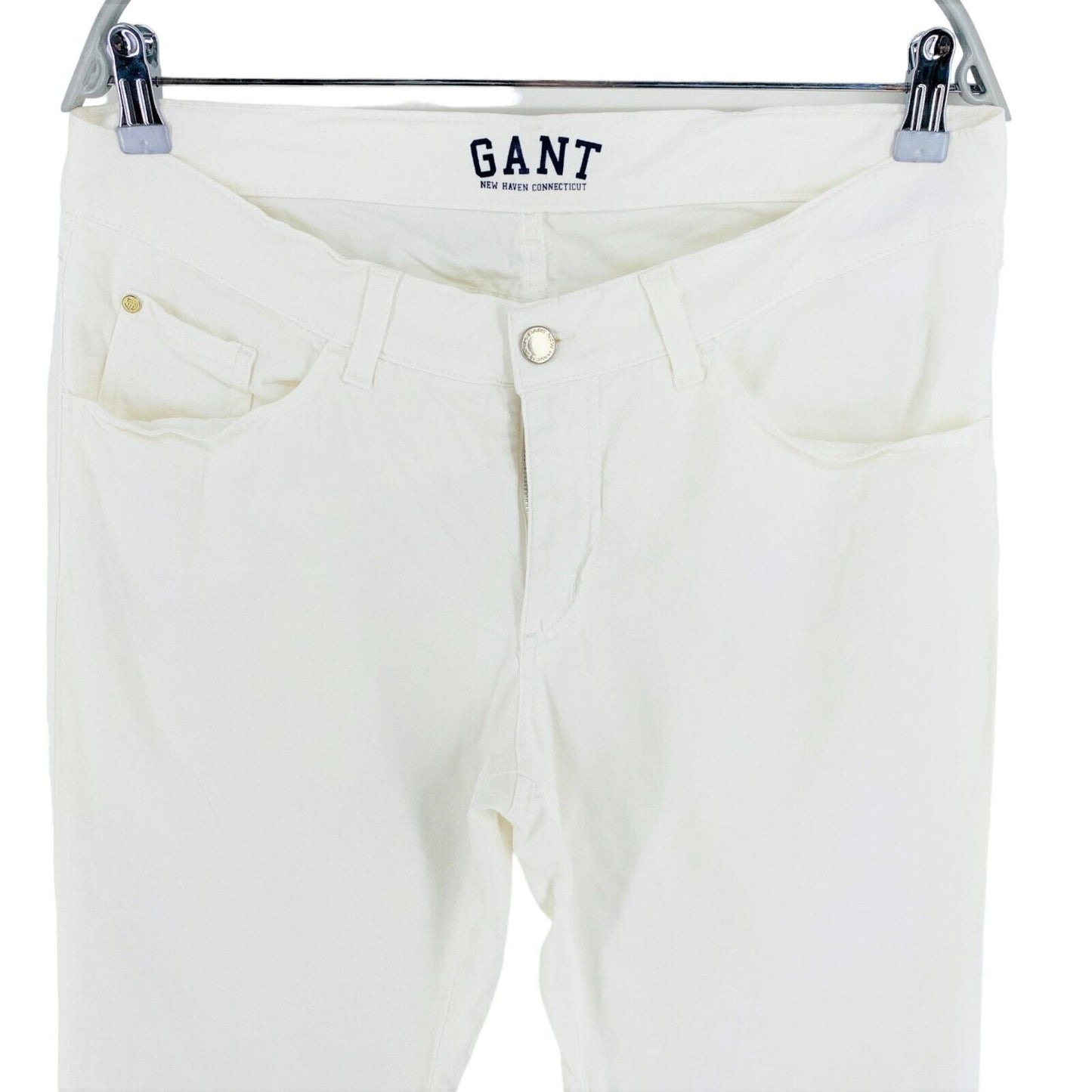 GANT Damen Weiße Schlaghose Chino Hose Größe W33 L34