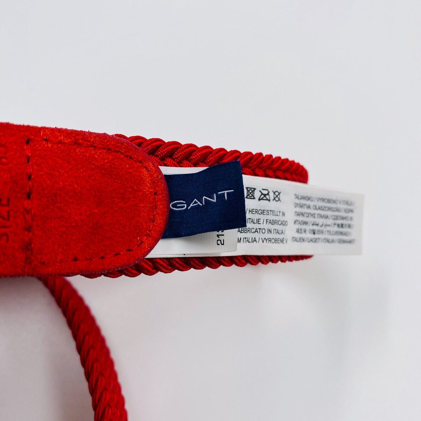 GANT Ladies Red Elastic Stretchy Braid Belt Size 85 cm 34 in.