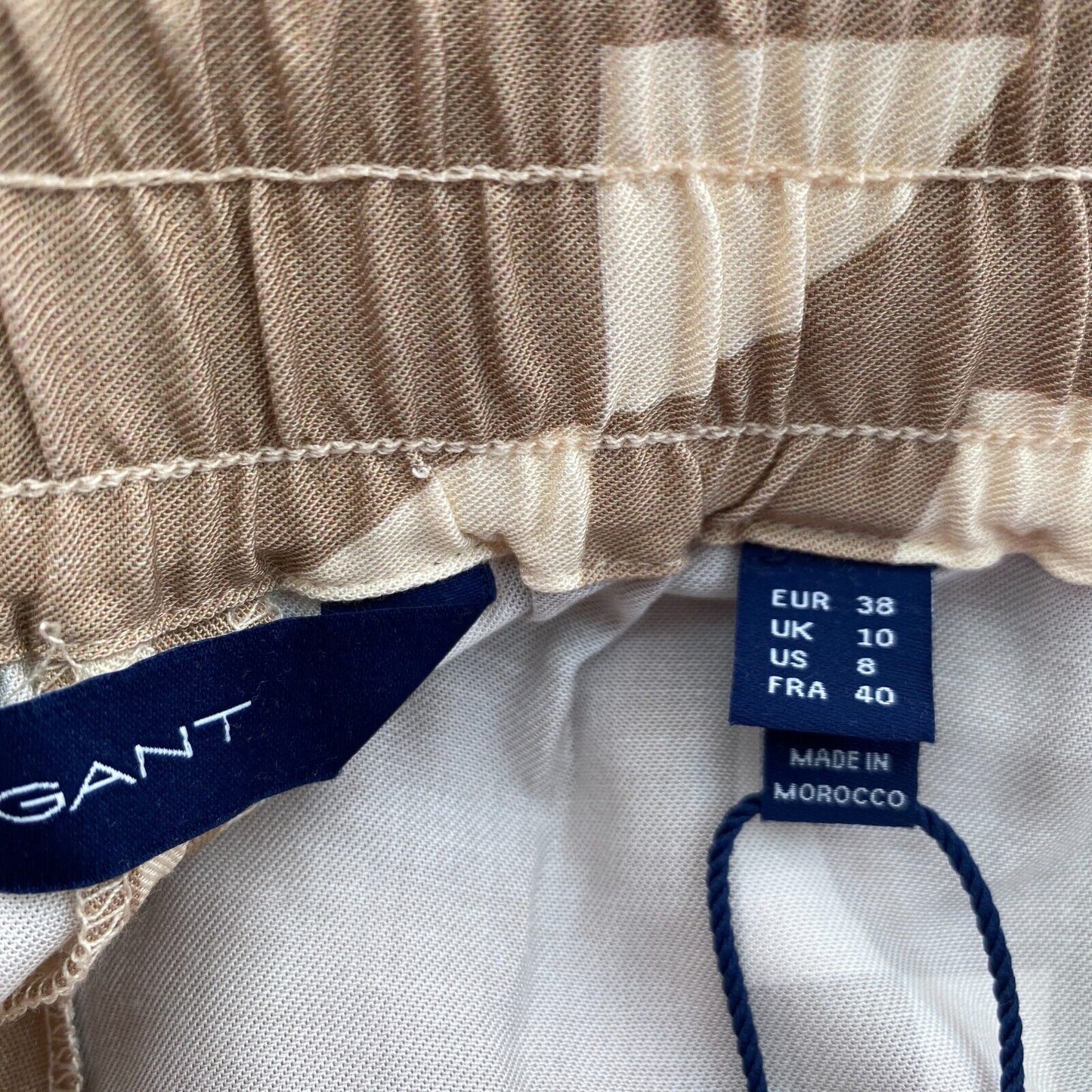 GANT Braune geometrische Schlupfhose Hose Größe EU 38 UK 10 US 8