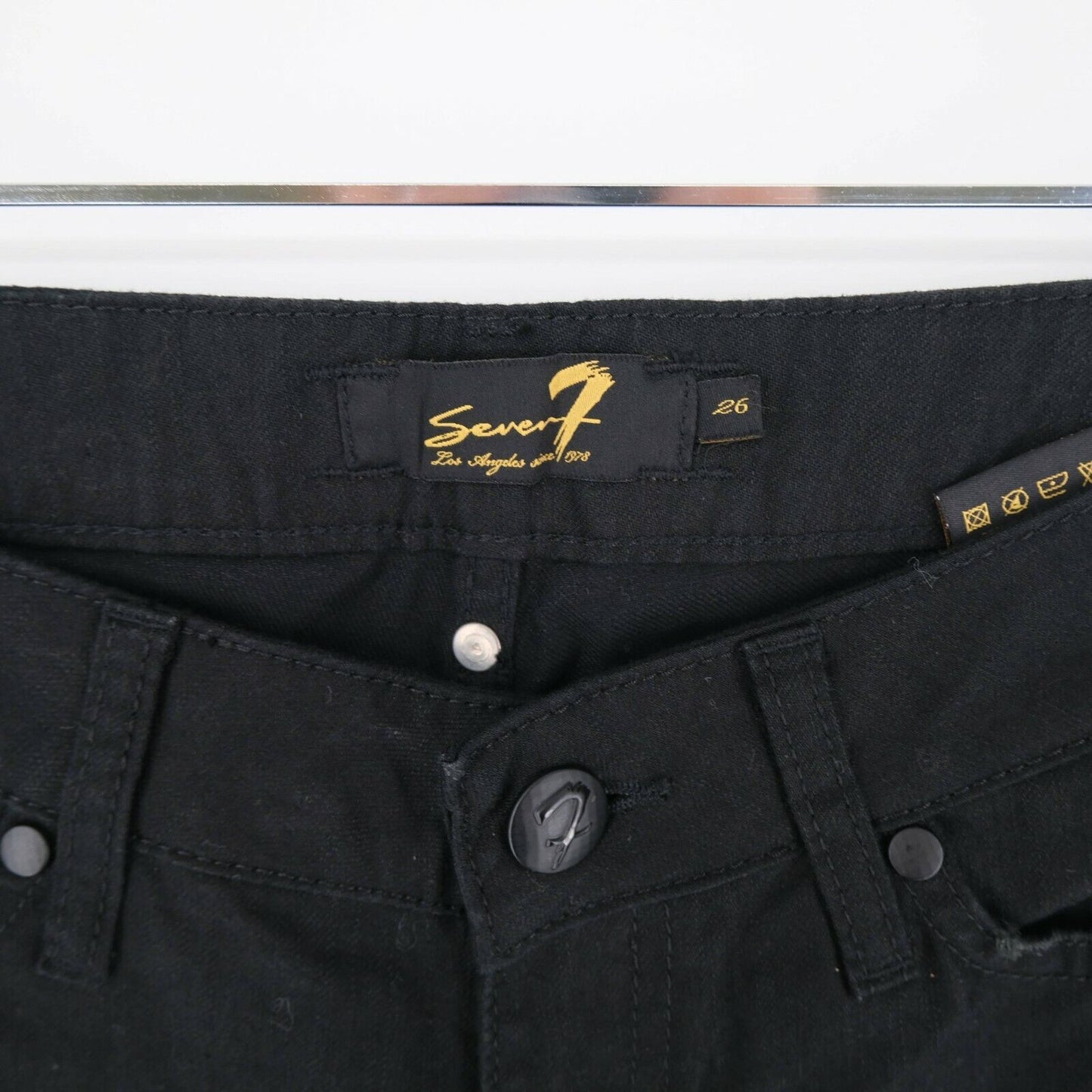 Seven7 Black Distressed Denim Jeans Size 26