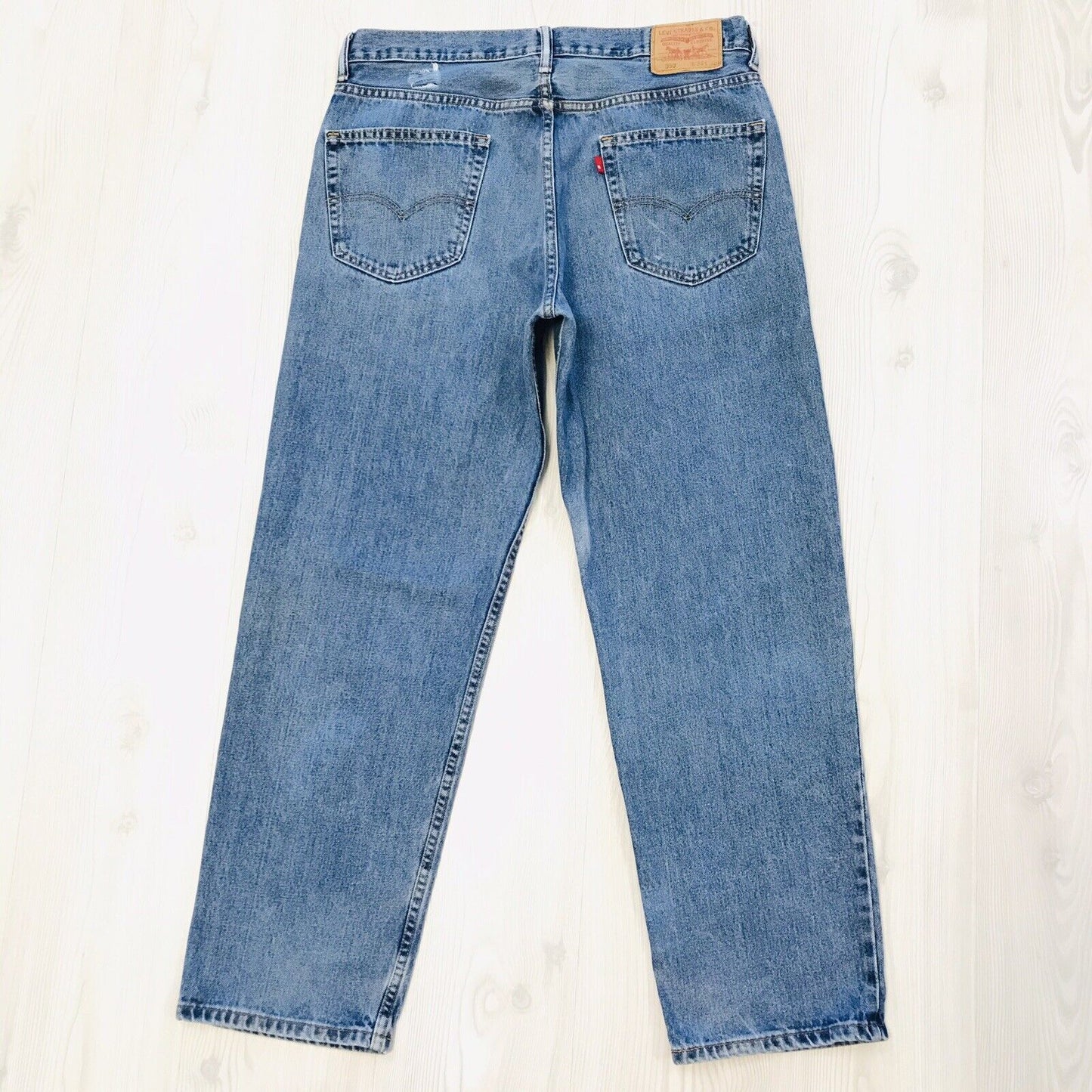 Levi's 550 Blue Relaxed Straight Fit Distressed Jeans Size W36 L32