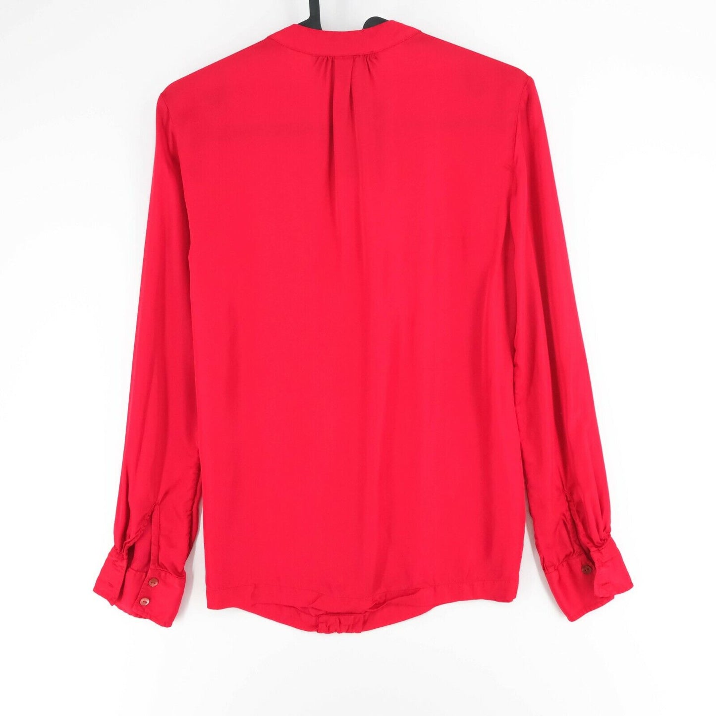 GANT Red V Neck Satin Blouse Size EU 34 UK 8 US 4