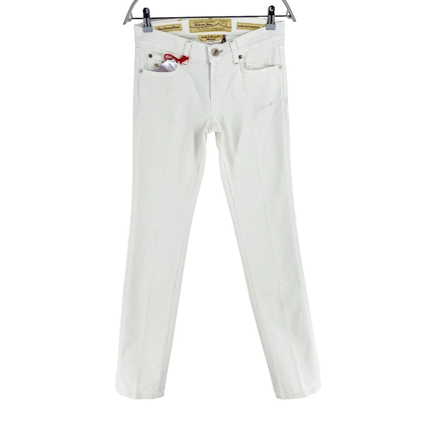 JACOB COHEN Women 711 White Slim Jeans Pants W25 L34 Made In Italy