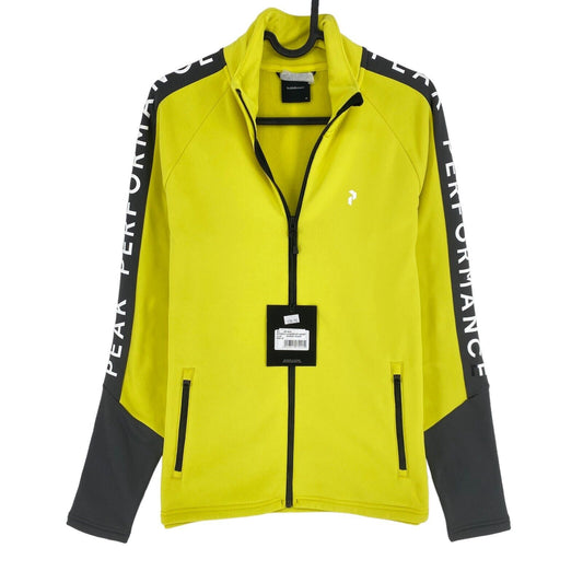 RRP €129 Peak Performance Yellow Rider Zip Pullover Jacket Size M