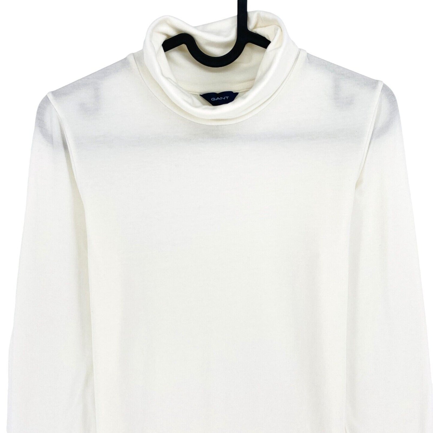 GANT White Jersey Long Sleeves Turtle Neck T Shirt Size S