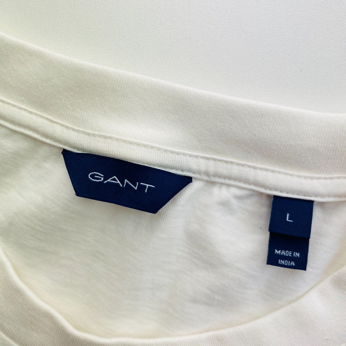 GANT White Tonal Archive Shield Crew Neck T Shirt Size L