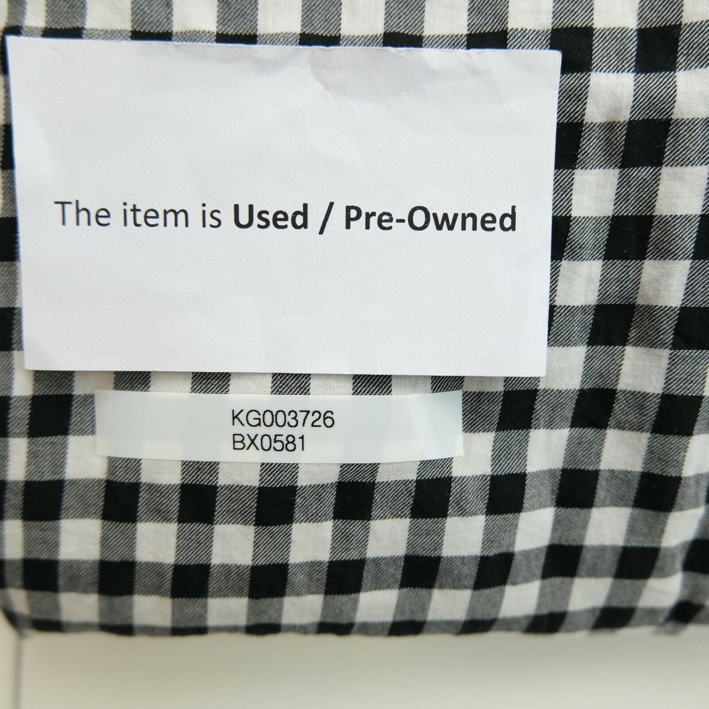 GANT Black Check Print Relaxes Shirt Size EU 36 UK 8 US 6