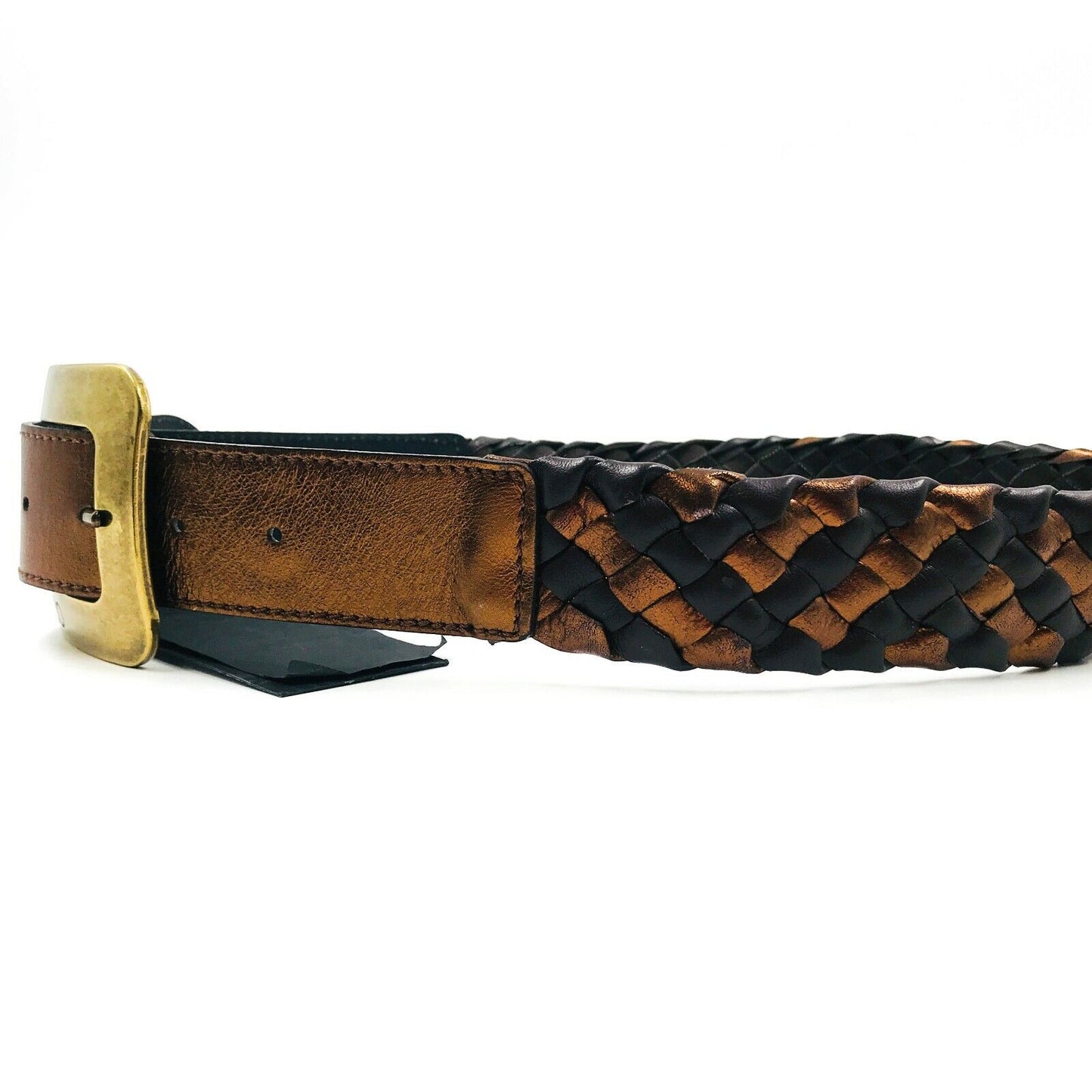 LIU JO Bronze Brown Leather Designer Belt Size S RRP €145