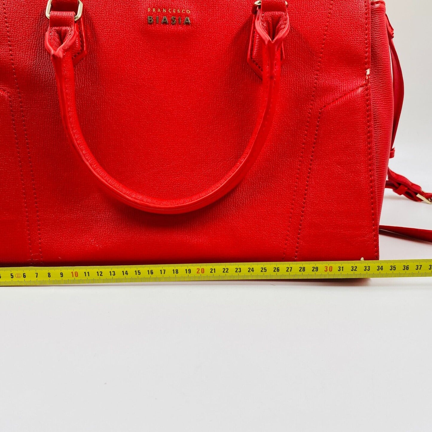 FRANCESCO BIASIA Women Red Eco Leather Handbag Shoulder Crossbody Bag