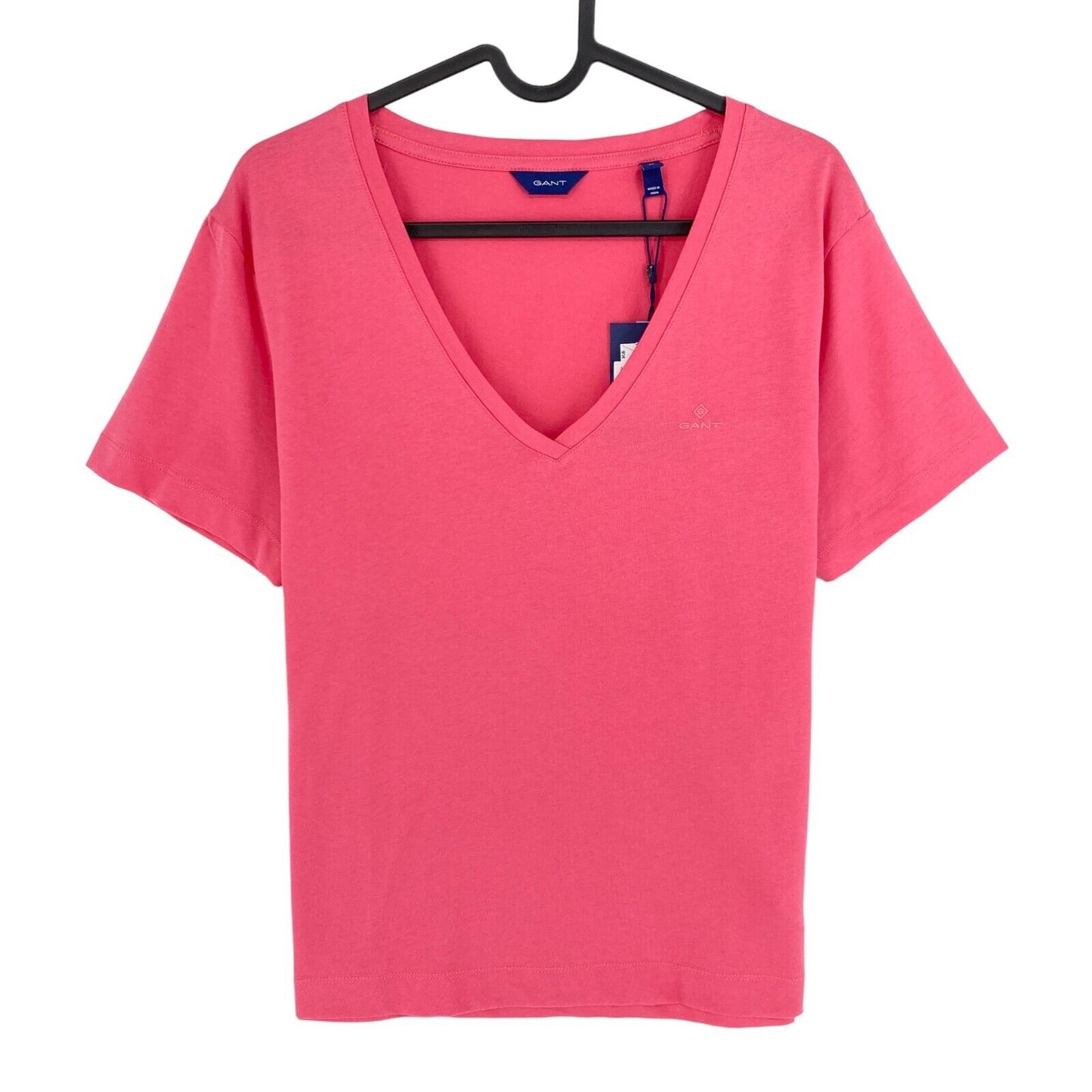 GANT Pink Original V Neck T Shirt Size M