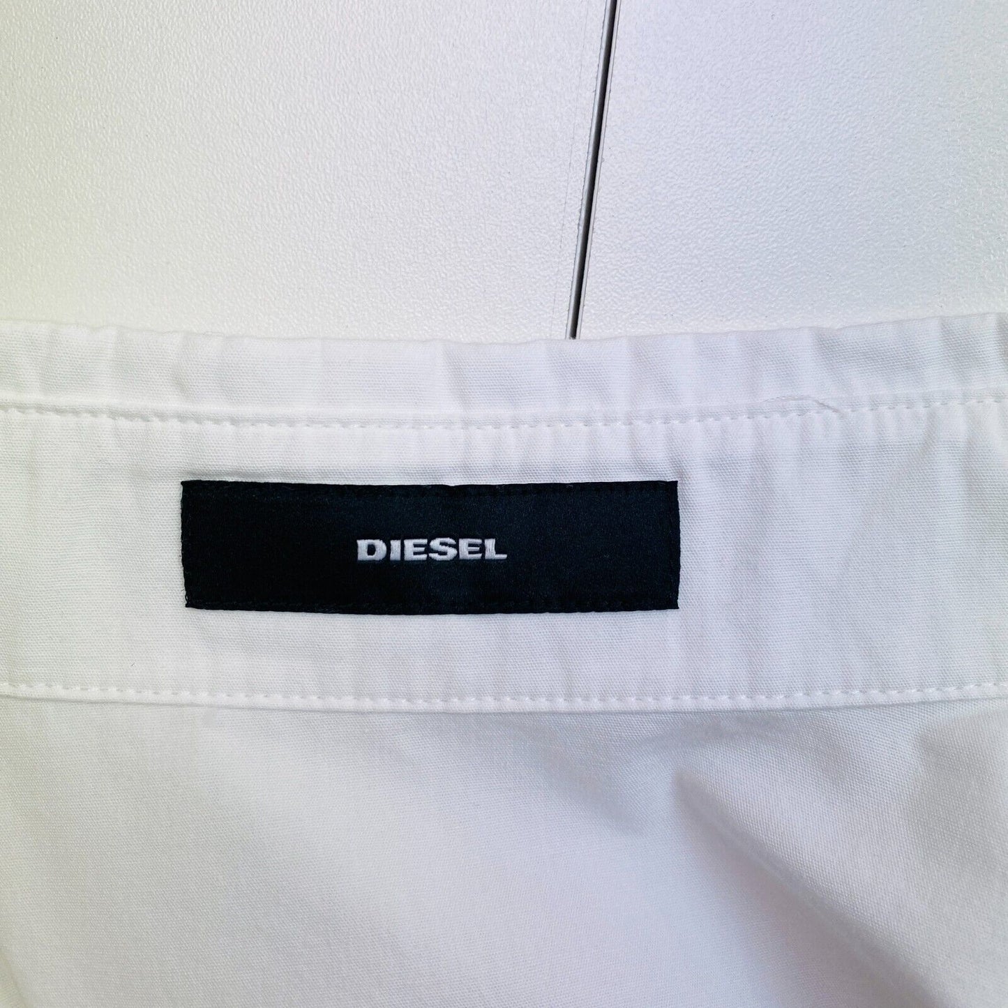 DIESEL White Ruffle Trimmed With Embroidery Shirt Size XS