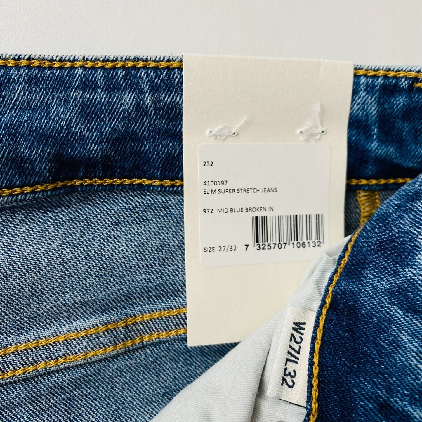 GANT Women Blue Stretch Mid Rise Slim Fit Jeans W27 L32