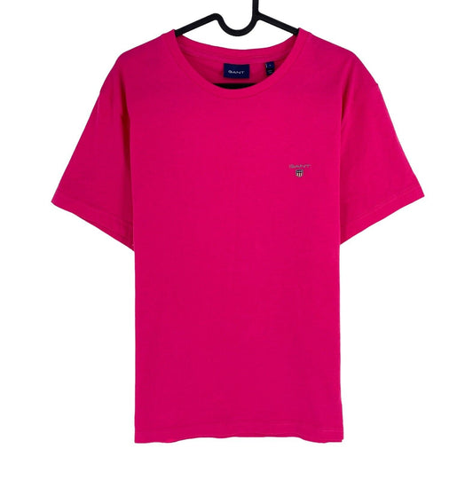 GANT Men Dark Pink Original Crew Neck Short Sleeves T Shirt Size L