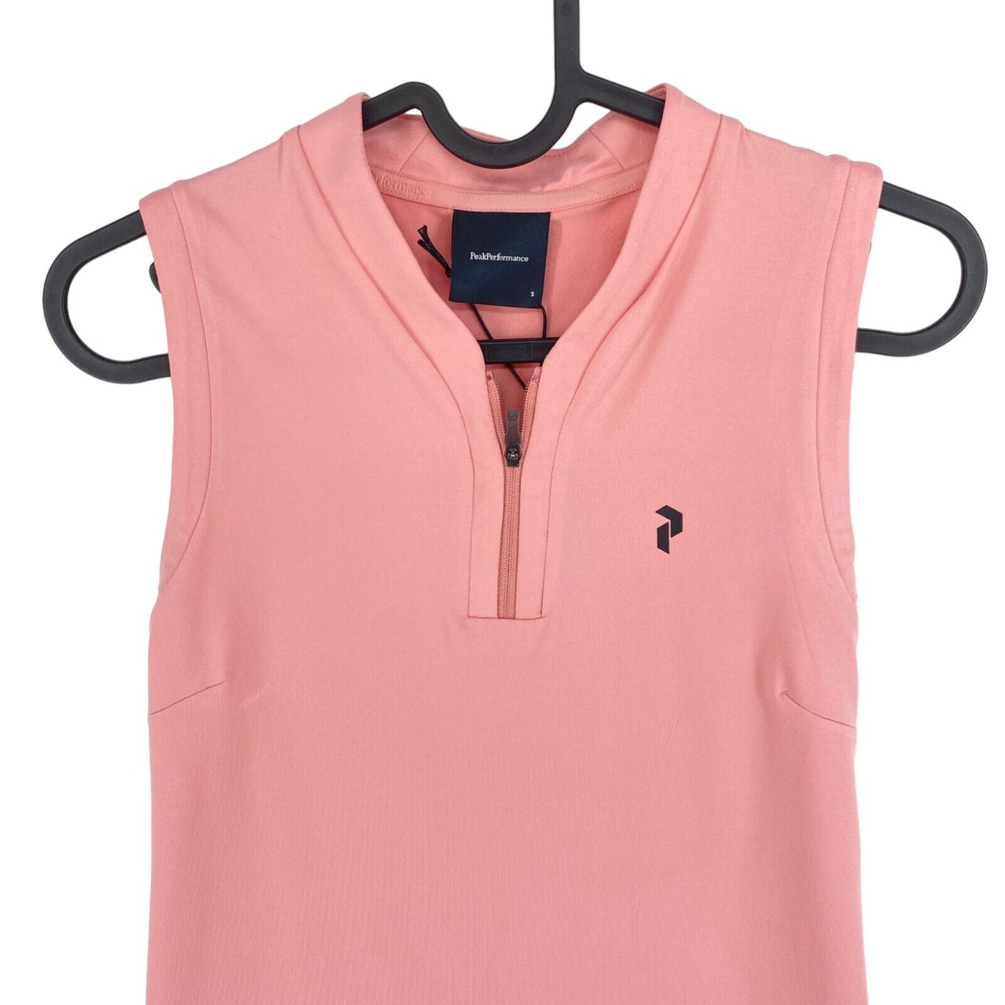 Peak Performance Pink Turf Zip Sleeveless T Shirt Size S