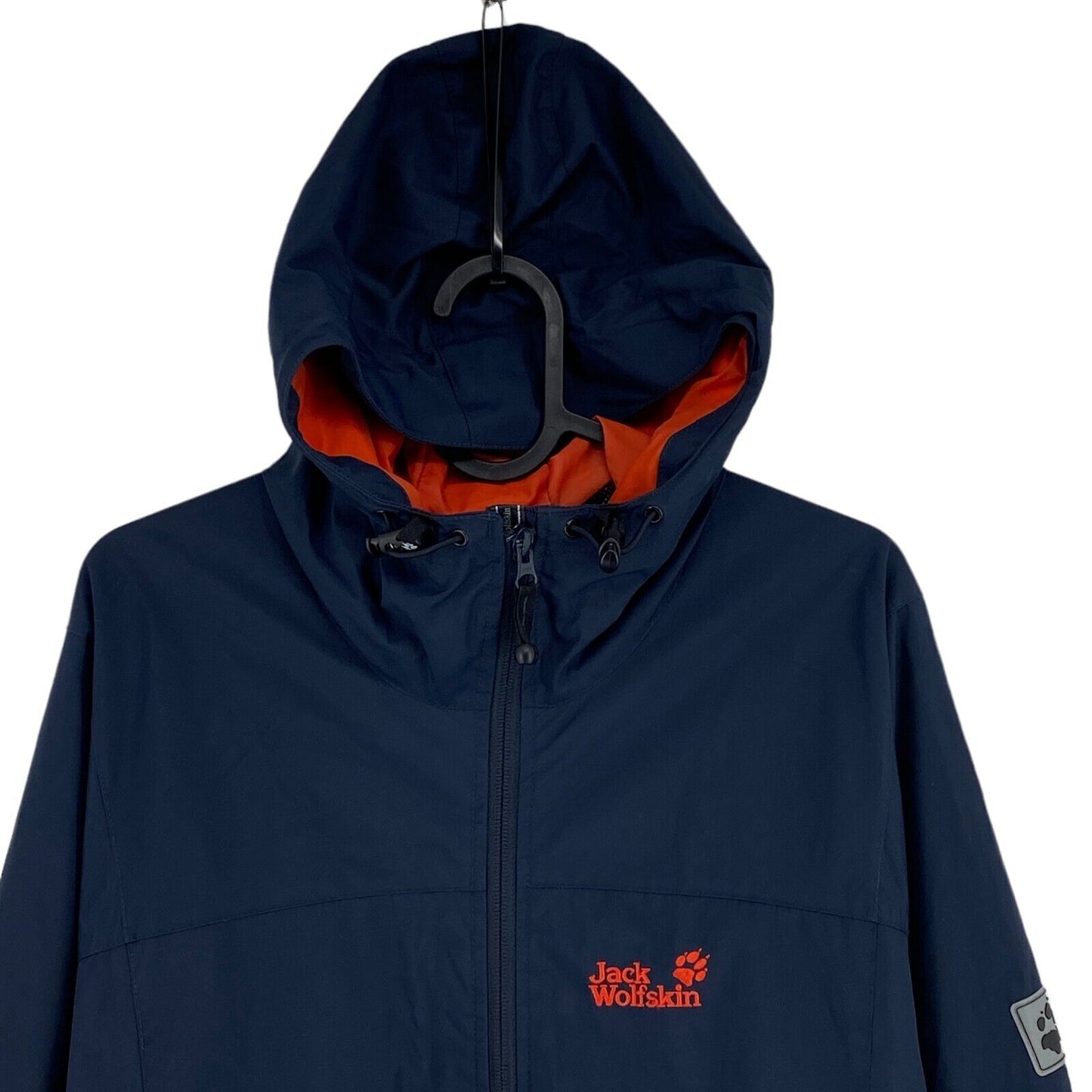 Jack Wolfskin Stormlock Navy Blue Hooded Jacket Coat Size M