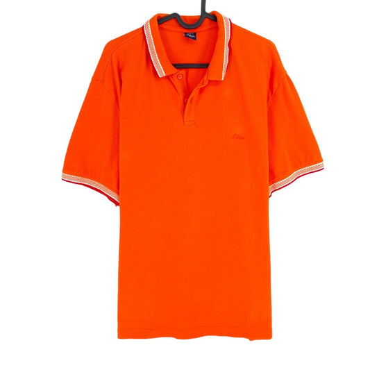 S.Oliver Men Orange Short Sleeves Polo Shirt Size 2XL XXL