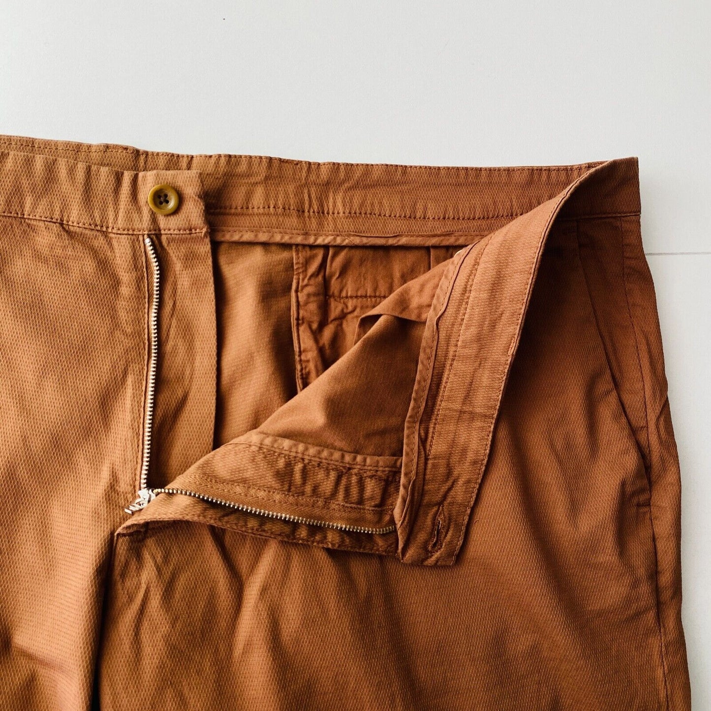 TRUSSARDI Mens Brown Regular Fit Chino Shorts Size EUR 58 W42