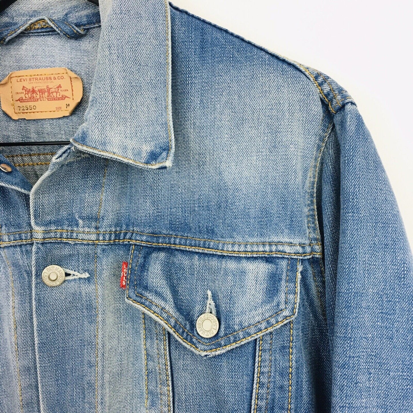 Levi’s 72550 Blue Vintage 1980s Denim Jeans Jacket Size M