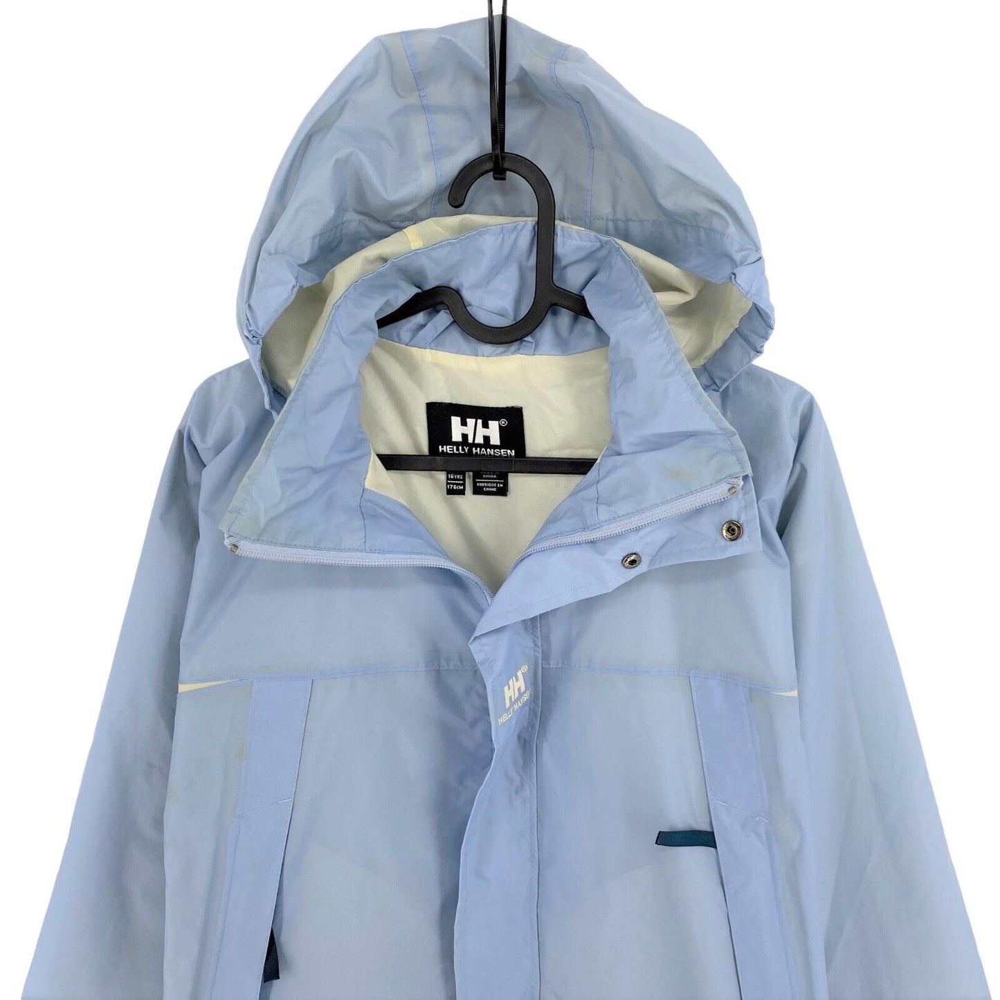 HELLY HANSEN Light Blue Hooded Jacket Size 16 Years 176 cm