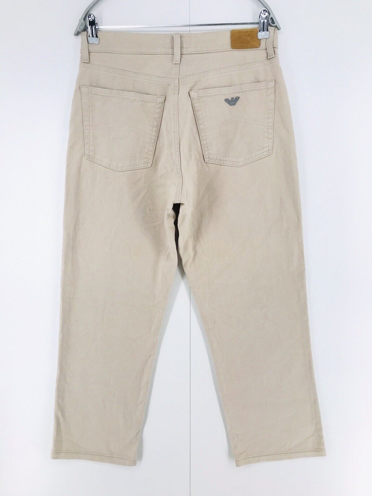 ARMANI JEANS Beige Regular Straight Fit Pants Trousers W31 L28 Made in Italy