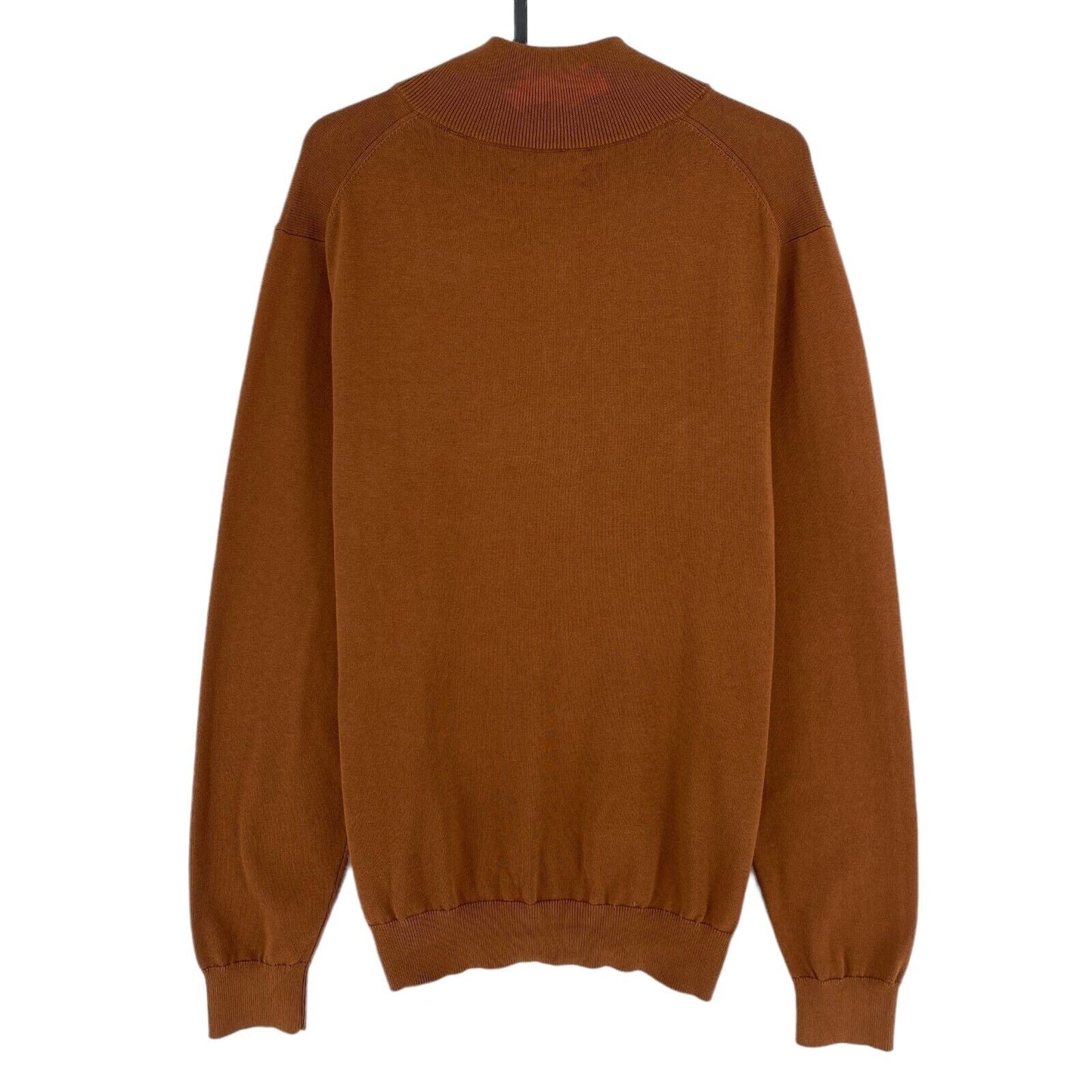 GANT Brown Classic Cotton Half Zip Sweater Jumper Taille M